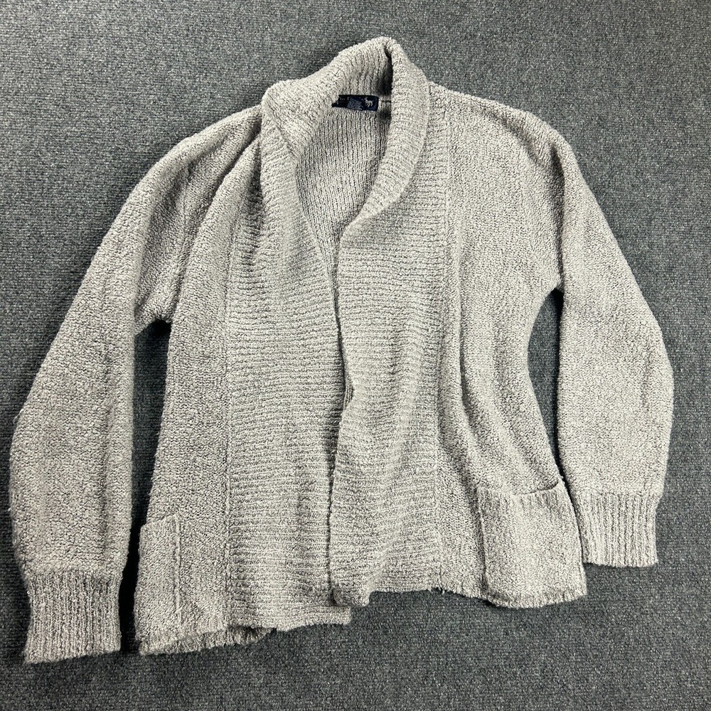 Le Chois Cardigan Womens Large Gray Chunky Knit 100%‎ Acrylic Casual Adults